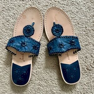 Jack Rogers Blue Leather Sandals